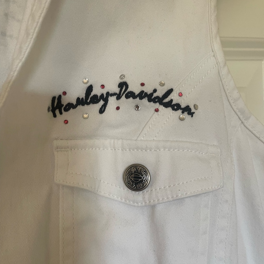 Harley-Davidson Black and White Cotton Vest